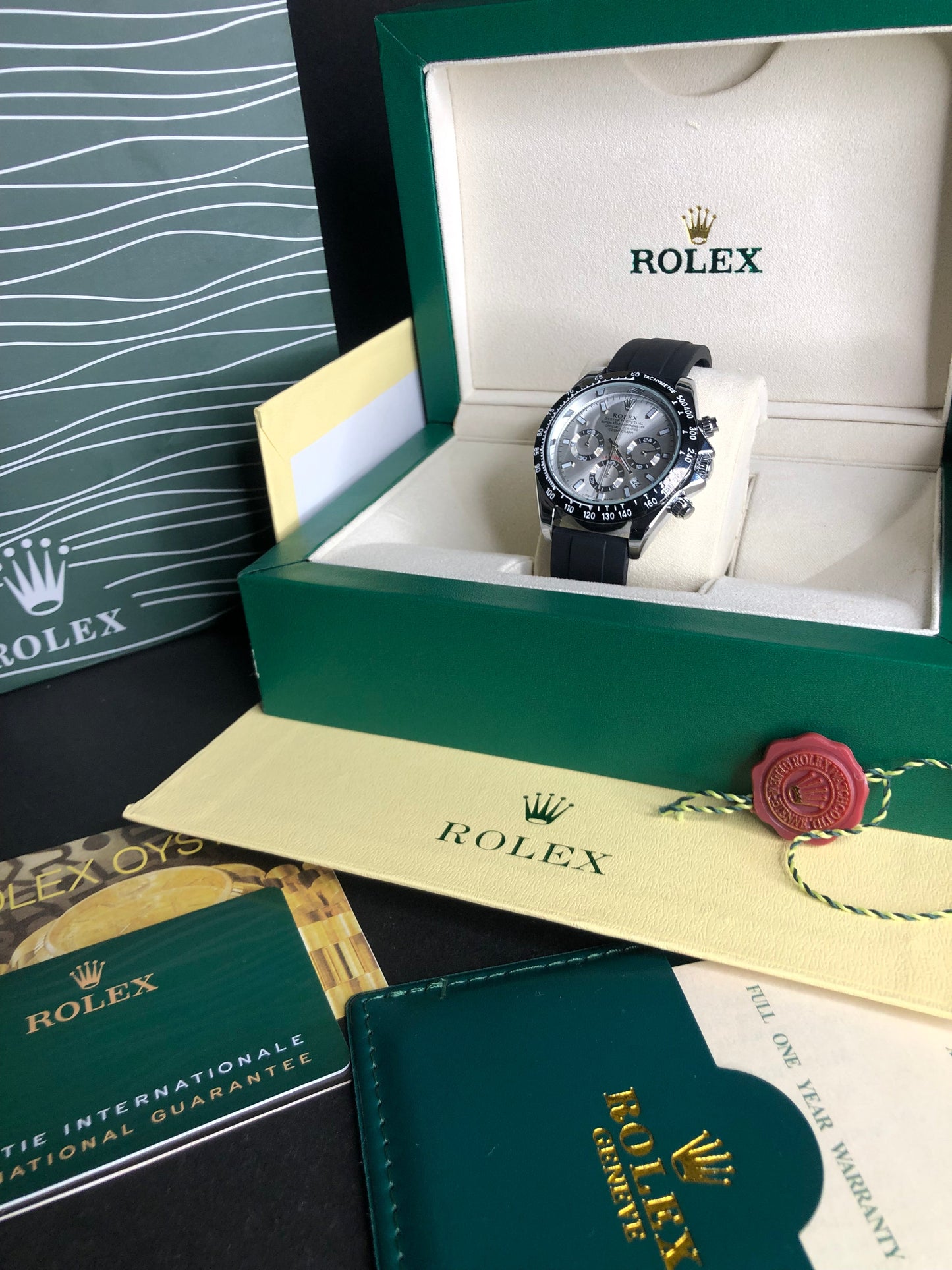 Rolex Daytuna With Chronograph - Silver and Black