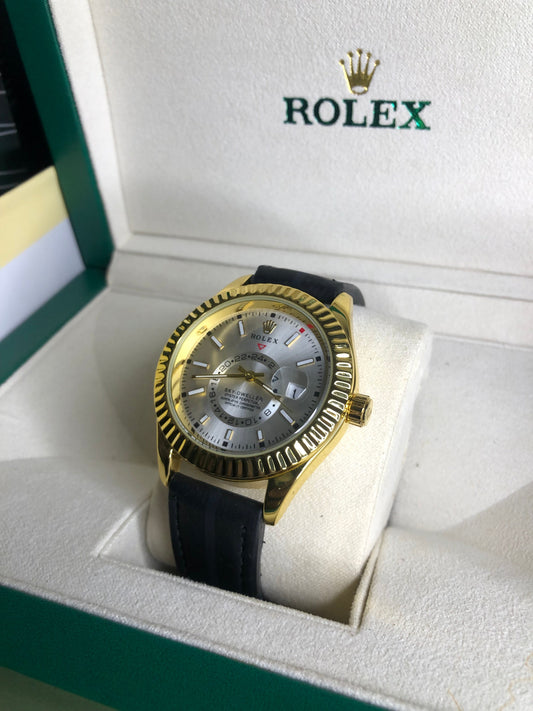 Rolex sky-dweller with leather strap