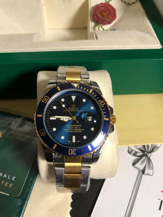 Rolex Submariner Gold and blue Edition